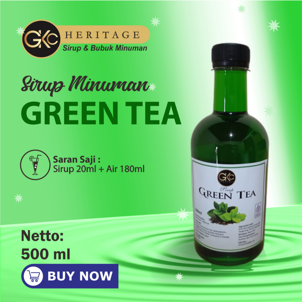 

GKC Heritage Sirup Premium Rasa Green Tea 500ml