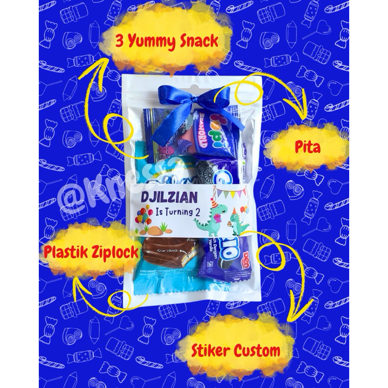 

Mini Gift Snack Tema Biru / Mini Hampers Ulang Tahun / Mini Hampers