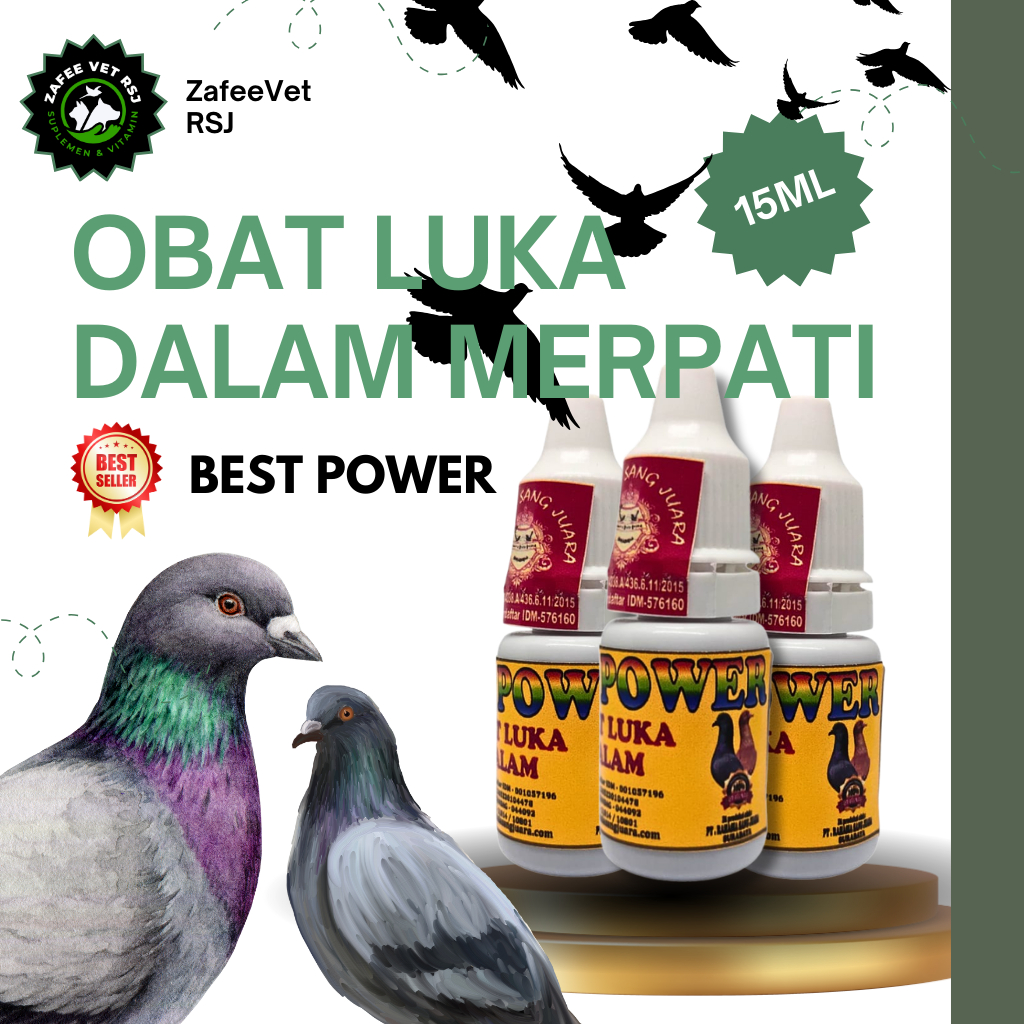 BEST POWER OBAT LUKA DALAM BURUNG MERPATI 15ML