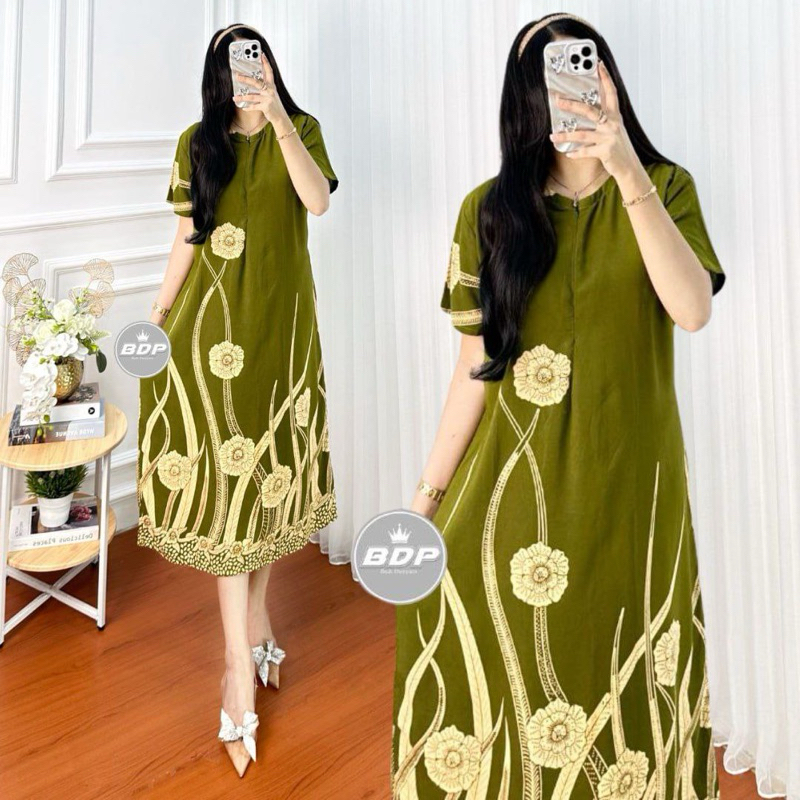 Daster Wanita Rayon Kekinian Ld 110 Motif Bunga Terbaru 2025