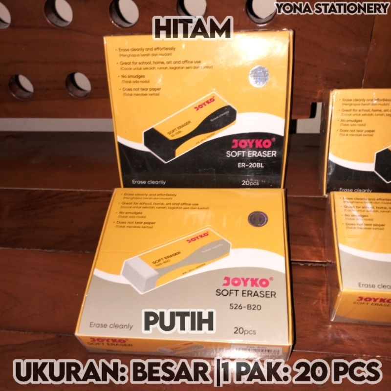 

Ay00! Penghapus Joyko Soft Erase 3 Varian Ukuran: Besar, Sedang, Kecil Tersedia 2 Warna (526-B40BL,