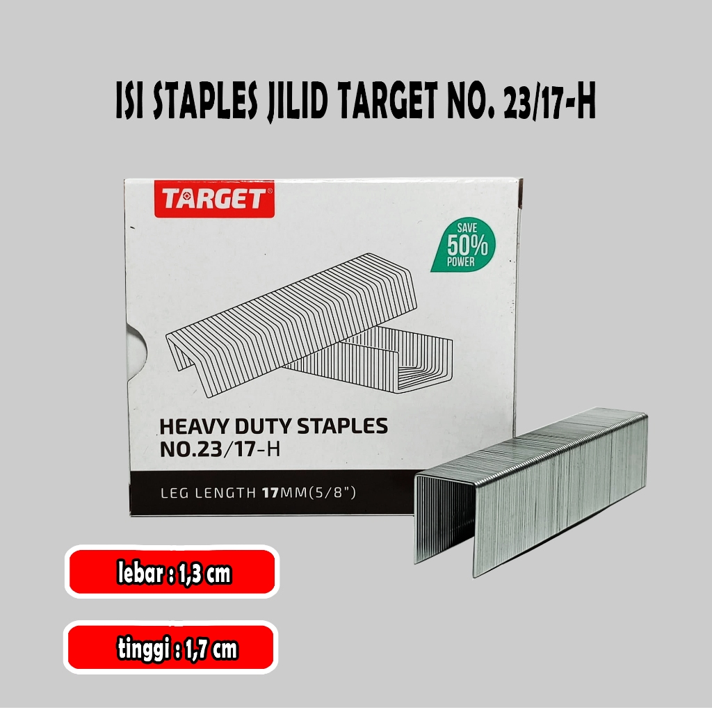 isi staples jilid / target / 23/17 / 1 kotak