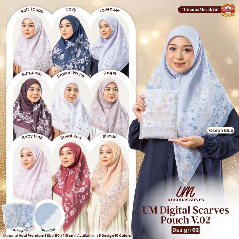 HIJAB UMAMA MOTIF VOAL PREMIUM