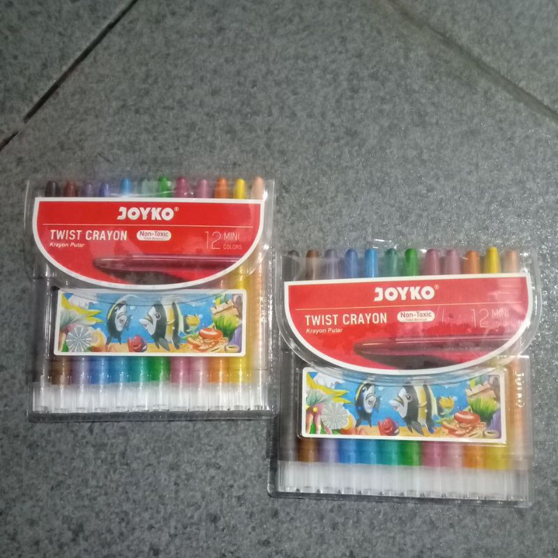 

promo crayon puter joyko pendek isi 12pcs warna