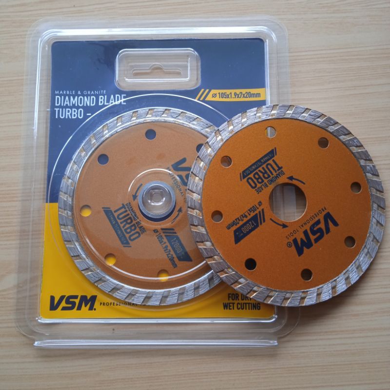 Diamond Blade Turbo wheel Mata Potong Keramik Granit Marmer VSM turbo Granit 4 Inch Kualitas Origina