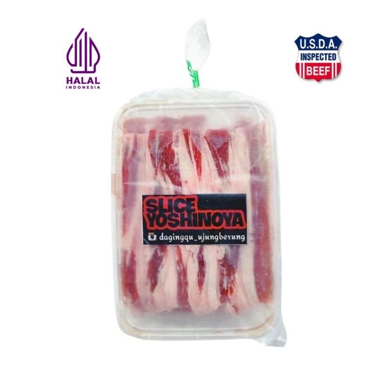 

Slice Yoshinoya | USA Shortplate | Daging Slice Tipis dengan Lemak Netto: 500 Gram