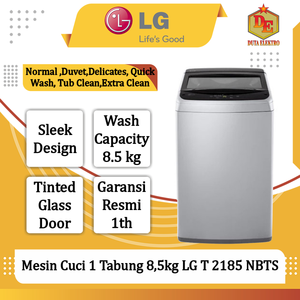 Mesin Cuci 1 Tabung 8,5kg LG T 2185 NBTS