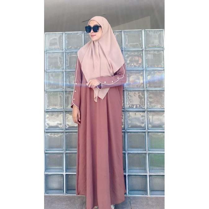 Abaya Daily Dress Kaftan Innara Crinkle Airflow Premium