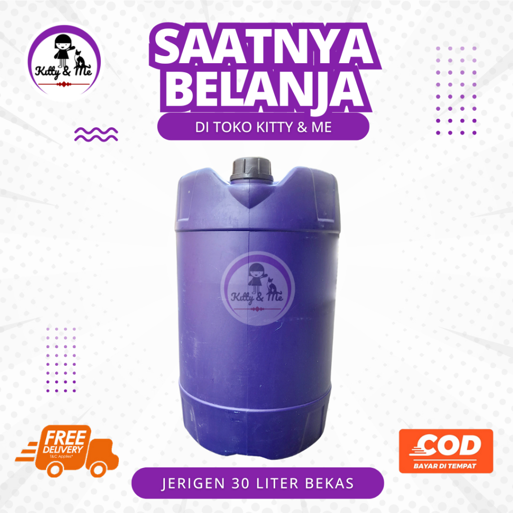 JERIGEN 30 LITER BEKAS - Bahan Plastik