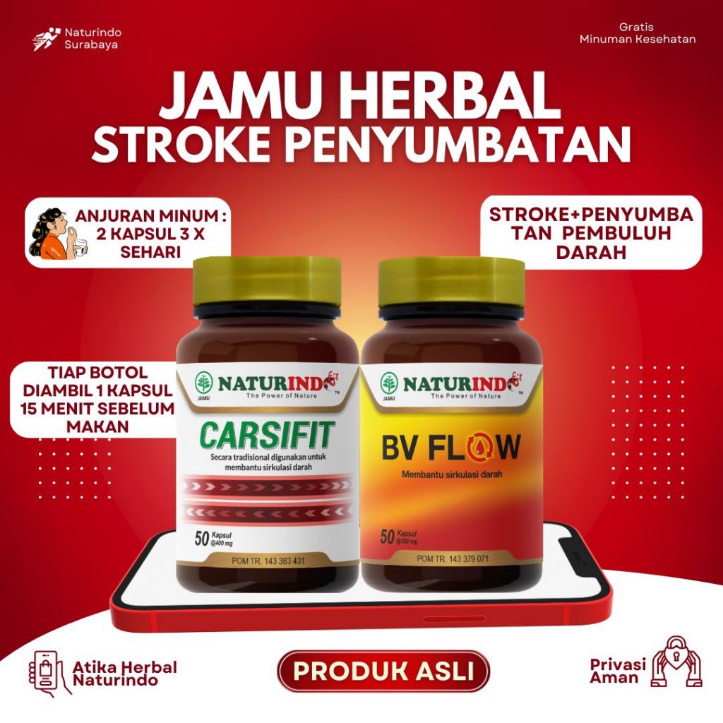 OBAT STROKE STRUK PENYUMBATAN CARSIFIT BV FLOW NATURINDO