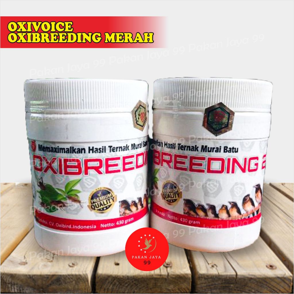 READY OXIVOICE OXIBREEDING 2 JANGKRIK MERAH PAKAN KHUSUS TERNAK BURUNG MURAI BATU KACER CUCAK ROWO