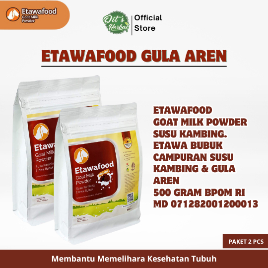 

Susu Kambing Etawafood Gula Aren 2Pcs – Goat Milk Powder Solusi Alami Pernapasan & Nyeri Sendi 500gr