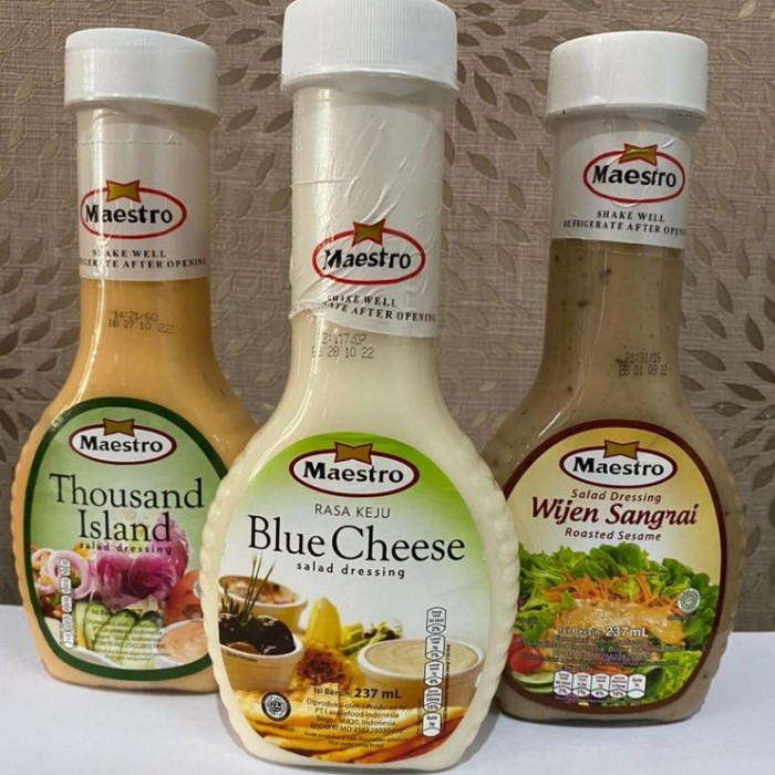 

MAYONES MAESTRO THOUSAND ISLAND 275 ML / Maestro Wijen Sangrai Roasted Sesame 237ml / Salad Dressing Wijen Sangrai
