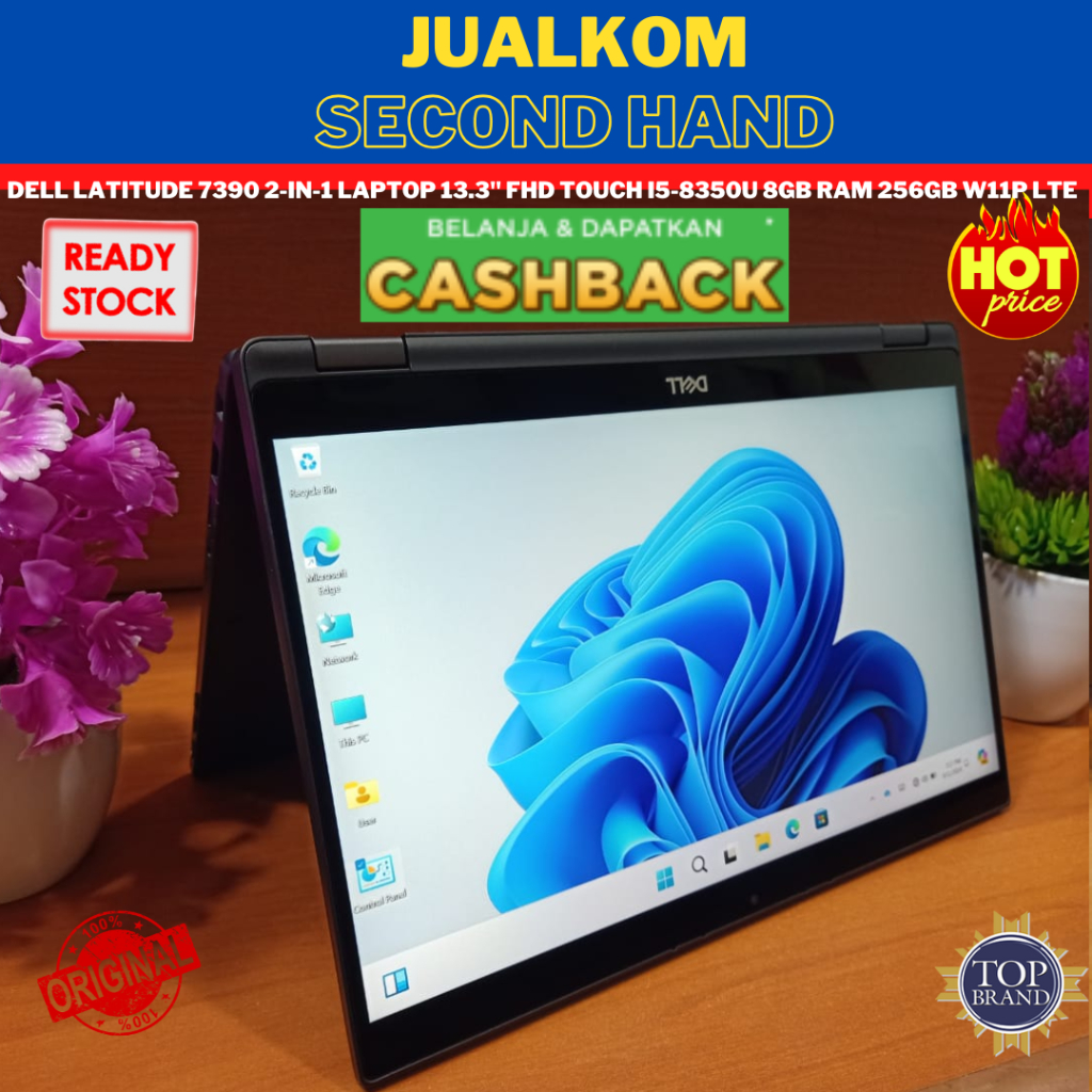 Laptop Second Berkualitas Laptop Bekas Laptop 2 in 1 Laptop Touchscreen Dell 7390