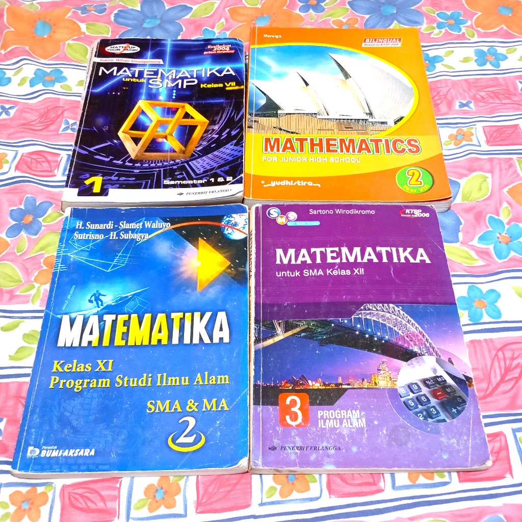 Buku Matematika Kelas VII SMP 1 VIII SMP 2 Program Ilmu Alam Erlangga Yudhistira KTSP 2006 2004 Buku