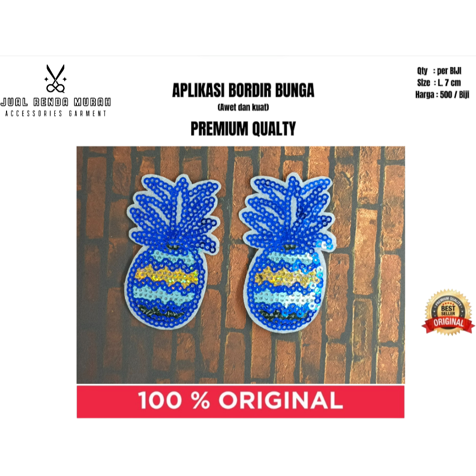 aplikasi bordir bunga - aksesoris baju - aksesoris baju bordir - motif bunga / aplikasi mute ( harga