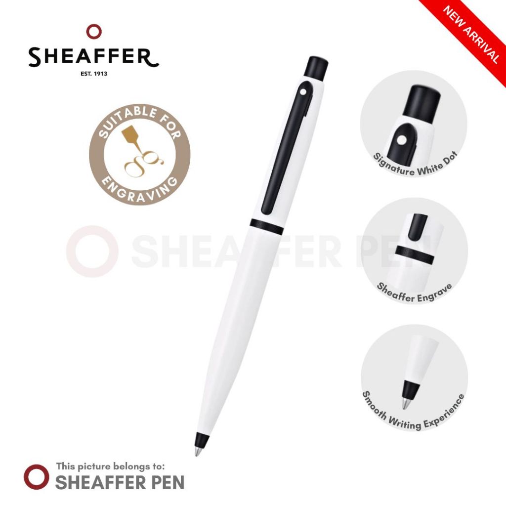 

Sheaffer® VFM Gloss White Lacquer Featuring Black Trim Ballpoint
