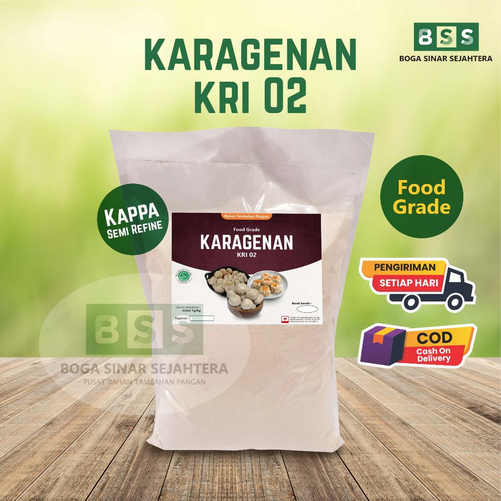 

Karagenan KRI02 Food Grade 500g (Kappa | Semi Refine | Modified) / Pengenyal & Penstabil Bakso, Siomay, Pempek dll