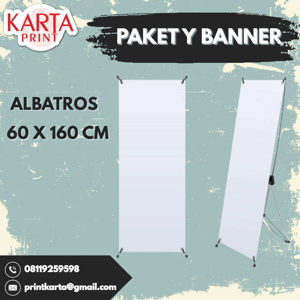 PAKET Y BANNER (CETAK + RANGKA)