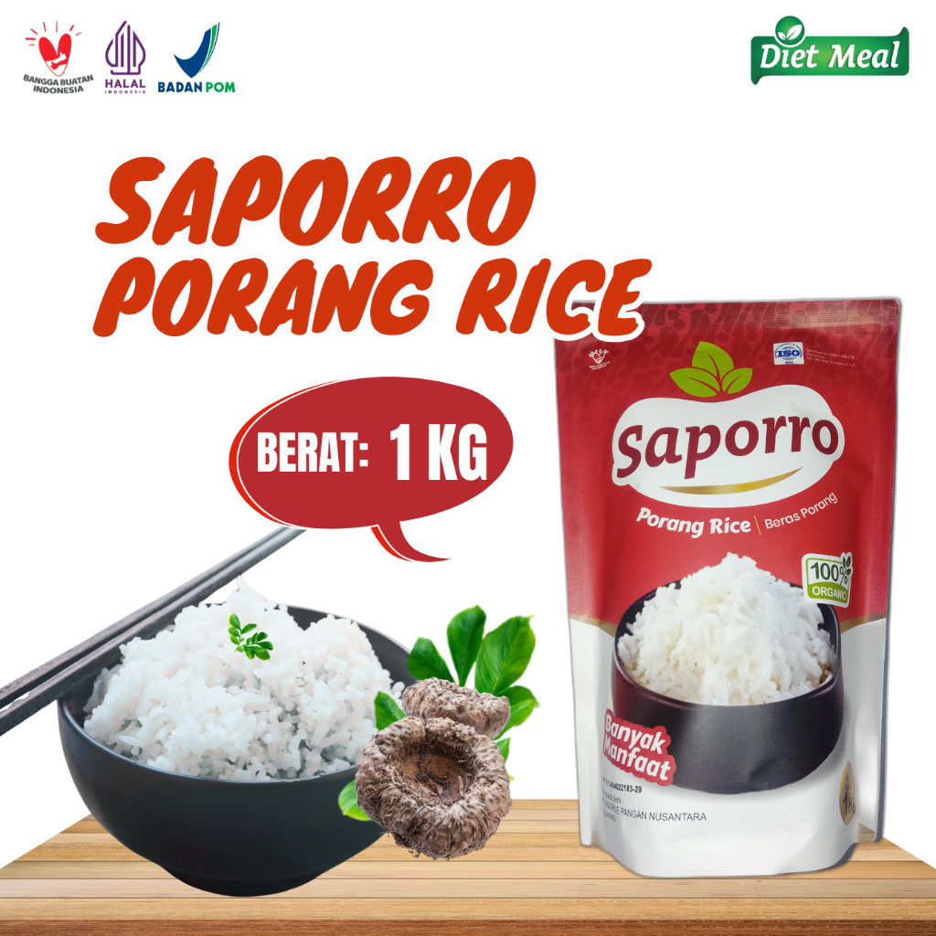 

Beras Porang SAPORRO berat 1 KG instan seduh