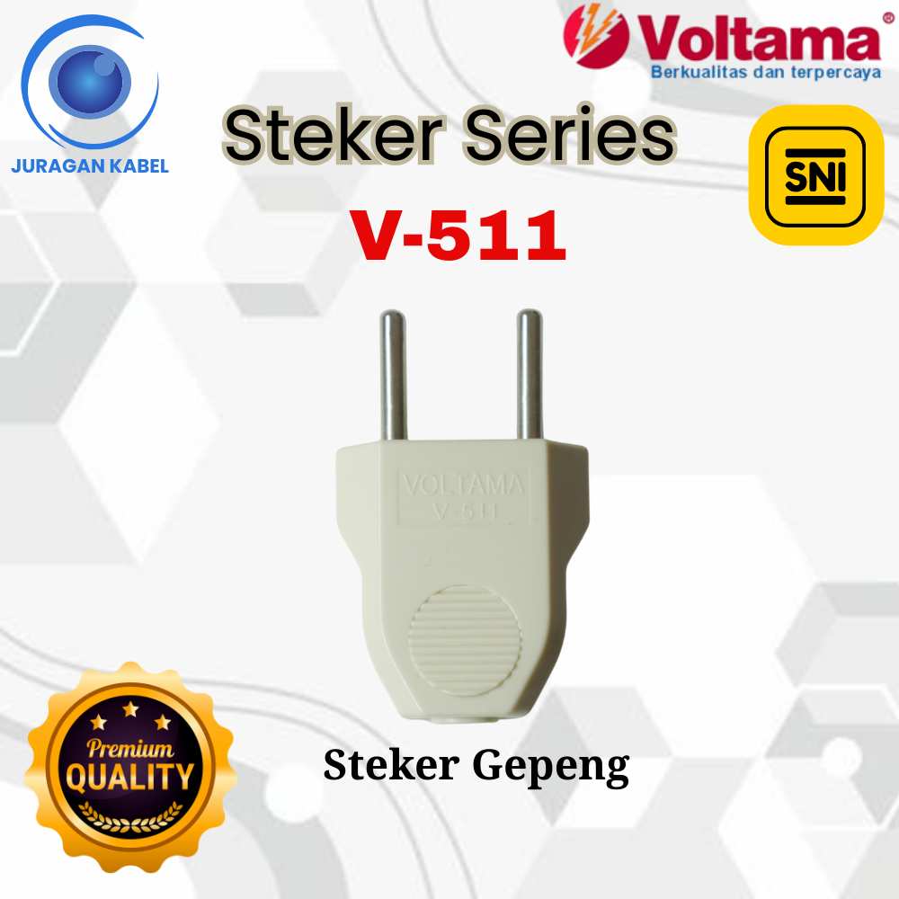 Steker Gepeng V-511 Cream - Original Voltama / Steker Series