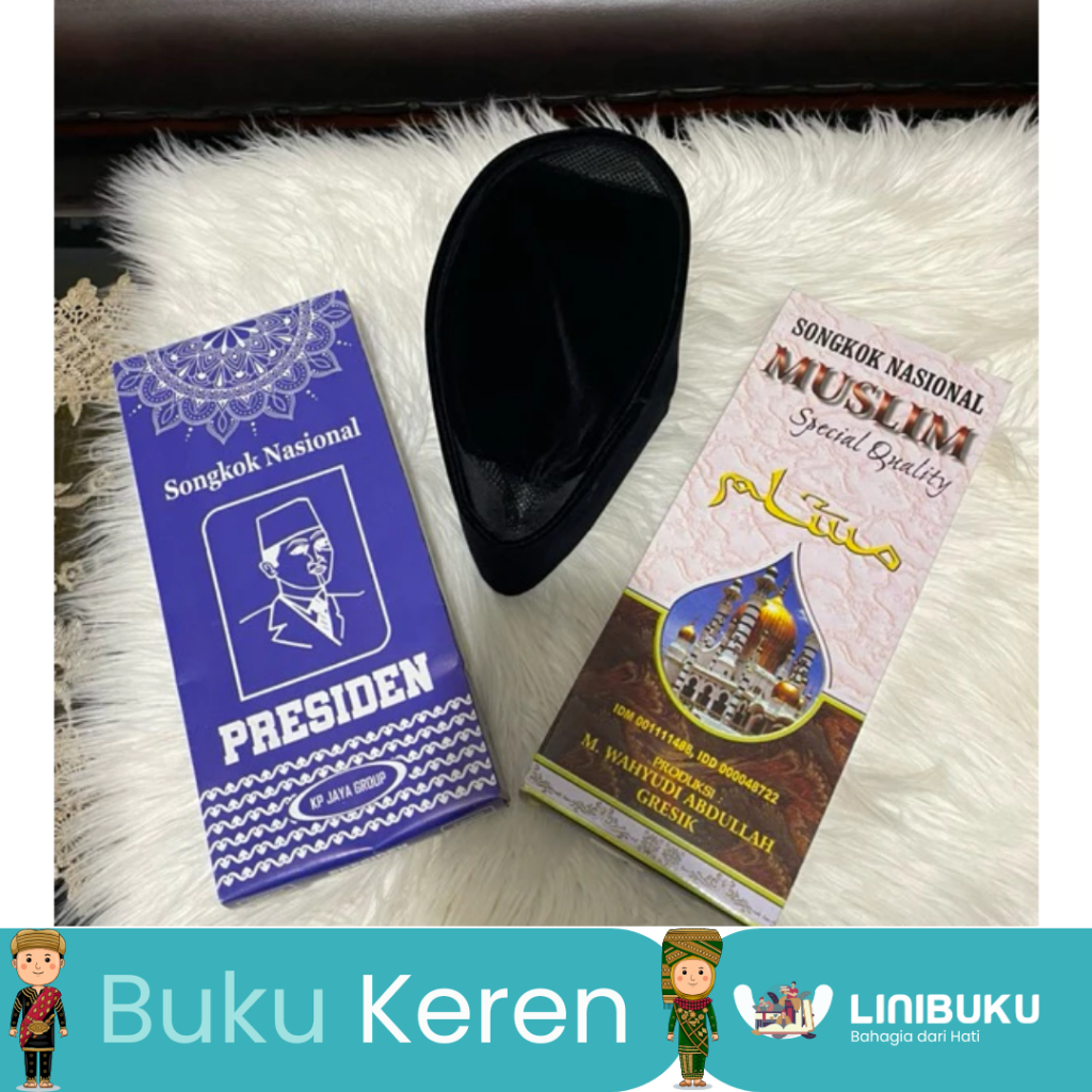 Peci - Songkok nasional  -  AL IHSAN / MUSLIM SUSUN -  peci songkok hitam polos dan MOTIF - Kopiah