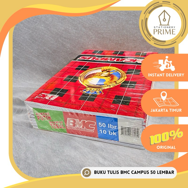 

RB Buku Tulis BMB / BMC Campus 50 Lembar ( 1 Pack Isi 10 Buku )
