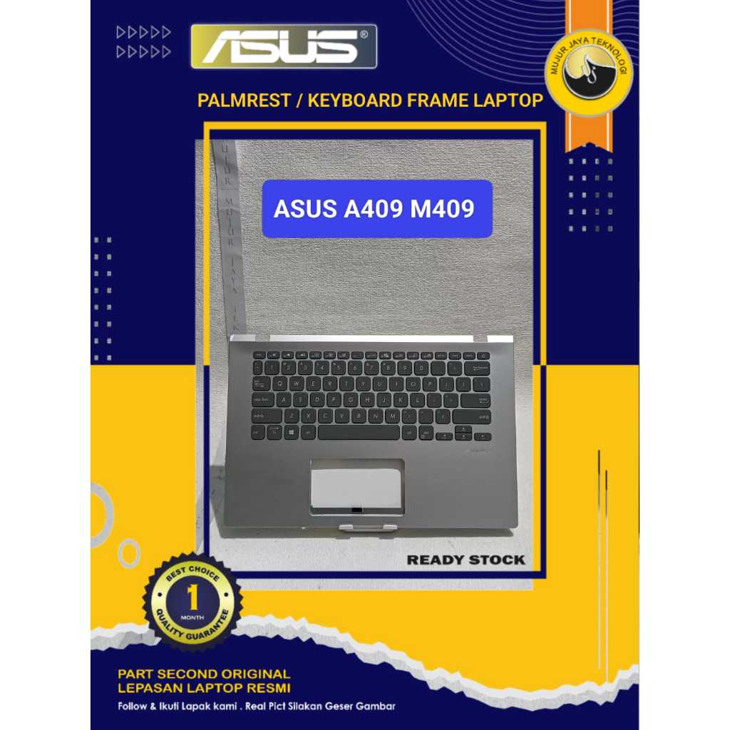 Palmrest Casing Keyboard Frame Top Case Asus Vivobook A409 M409 X409 Series Original Mulus