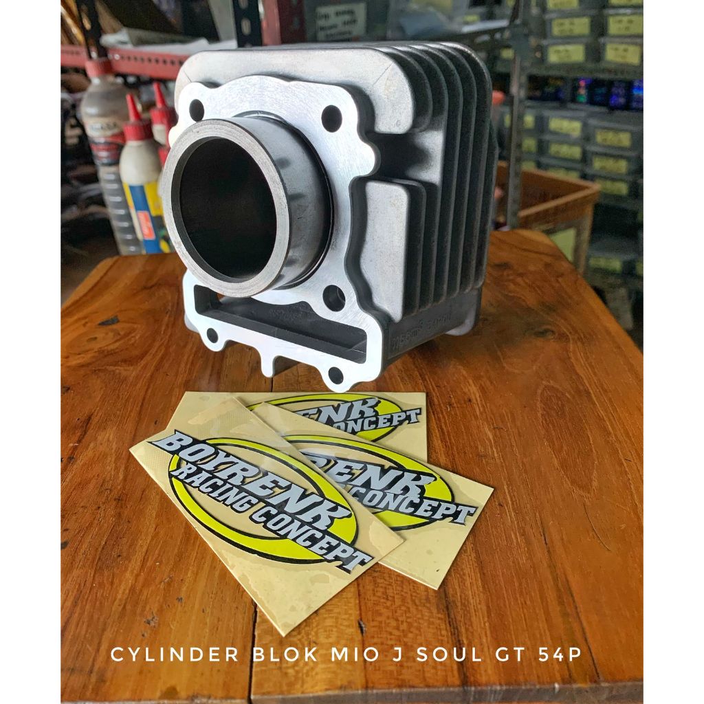 CYLINDER BLOK MIO J MIO GT 54P LINER / BORING LUAR 62 63 65 66 BORE UP - BOYRENK RACING