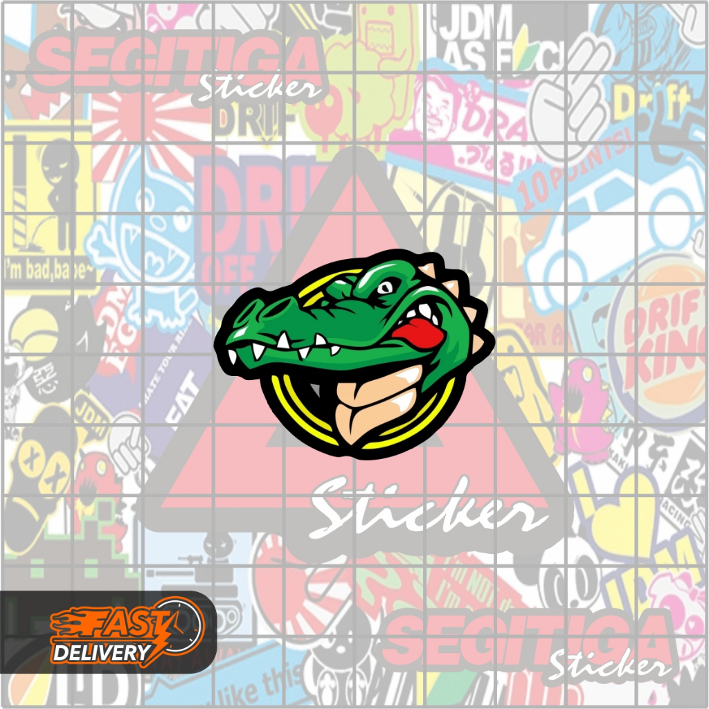 

Sticker Buaya Hijau Ukuran 4 x 3 Cm