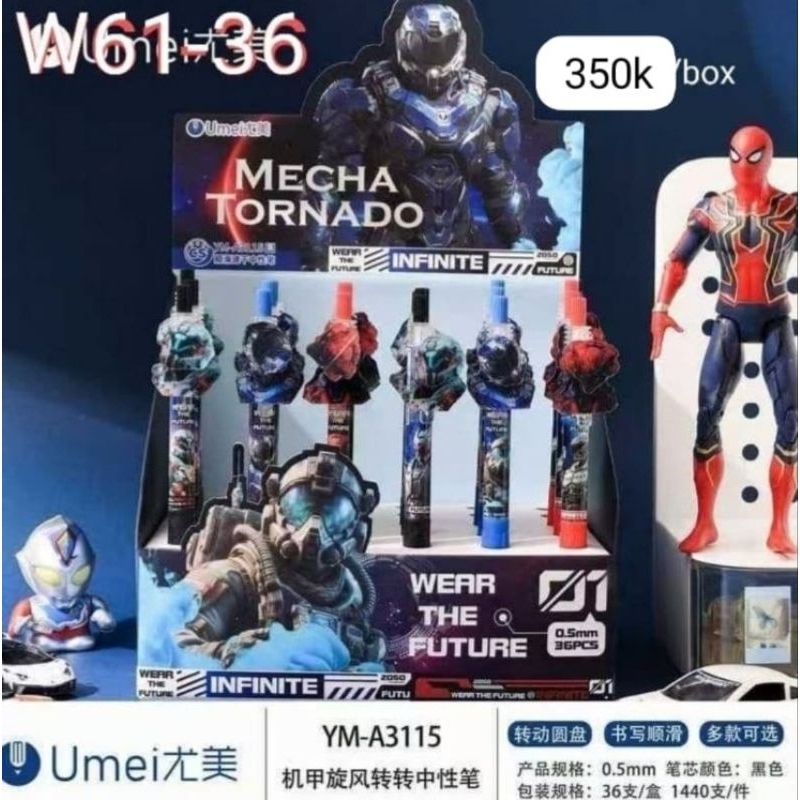 

PRE-ORDER GROSIR pen Umei Mecha Tornado isi 36pcs