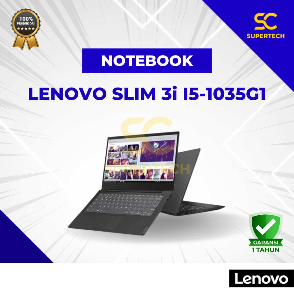 NOTEBOOK LENOVO IdeaPad SLIM 3i I5-1035G1/4/512ssd/UHD 14"FHD W10
