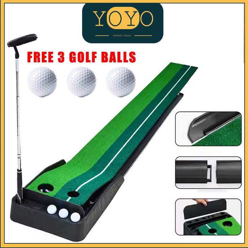 Golf Practice Putting Mat Karpet Latihan Putting Anti-Slip Golf Putting Trainer
