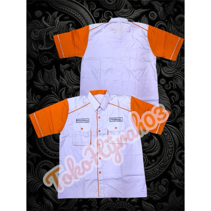 SERAGAM FARMASI TERBARU SERAGAM PDH FARMASI SERAGAM KERJA FARMASI SERAGAM LENGAN PENDEK FARMASI KEME