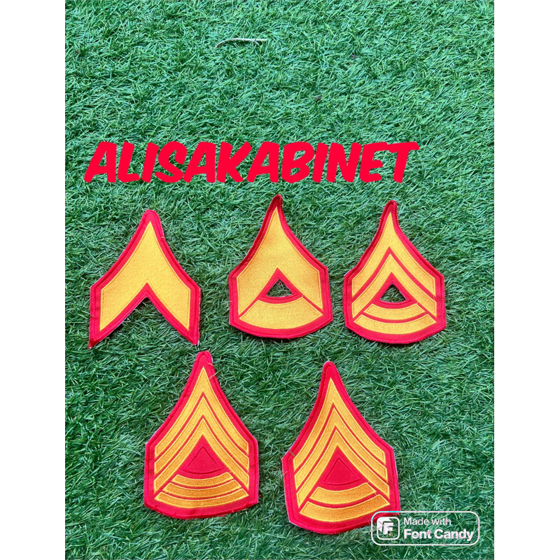 Pangkat Bordir Sevron PDL Taruna AKMIL TNI