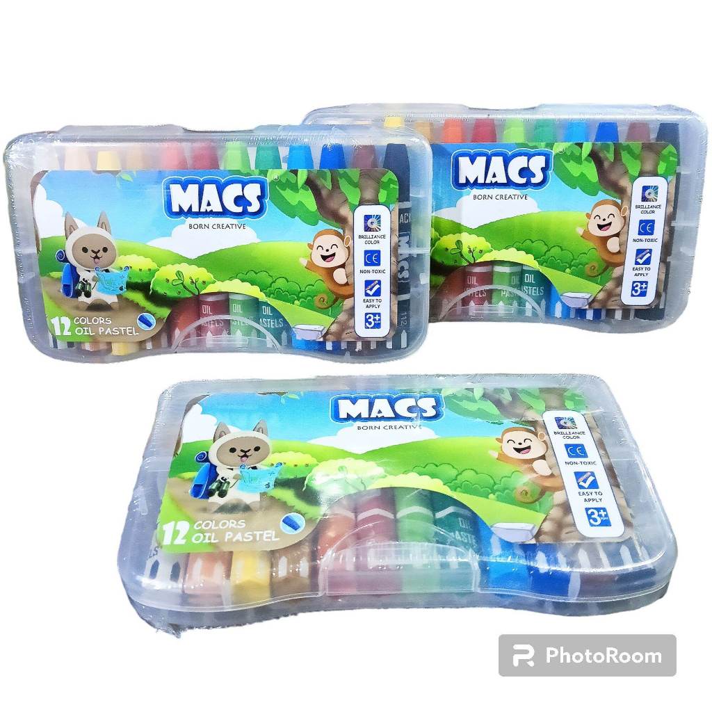 

krayon Macs Krayon Oil Pastel 12 Warna / Crayon Macs