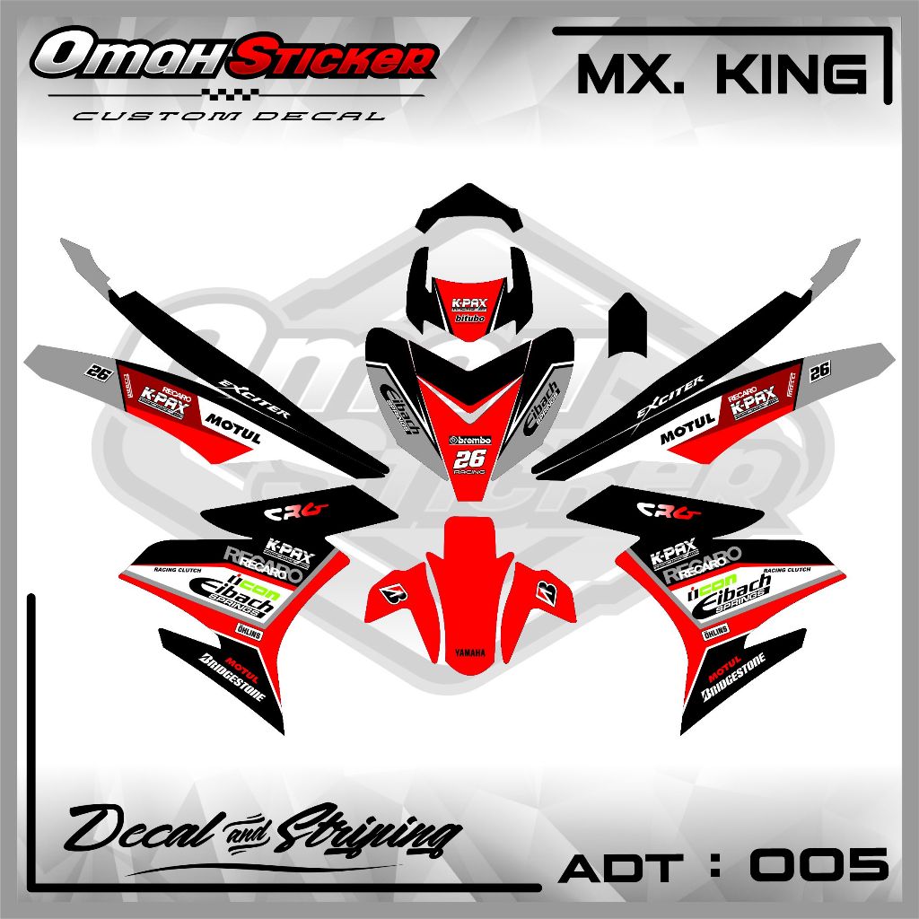 Decal Mx King 150 Full Body. Sticker Striping Full Body Jupiter Mx King. ADT. 005