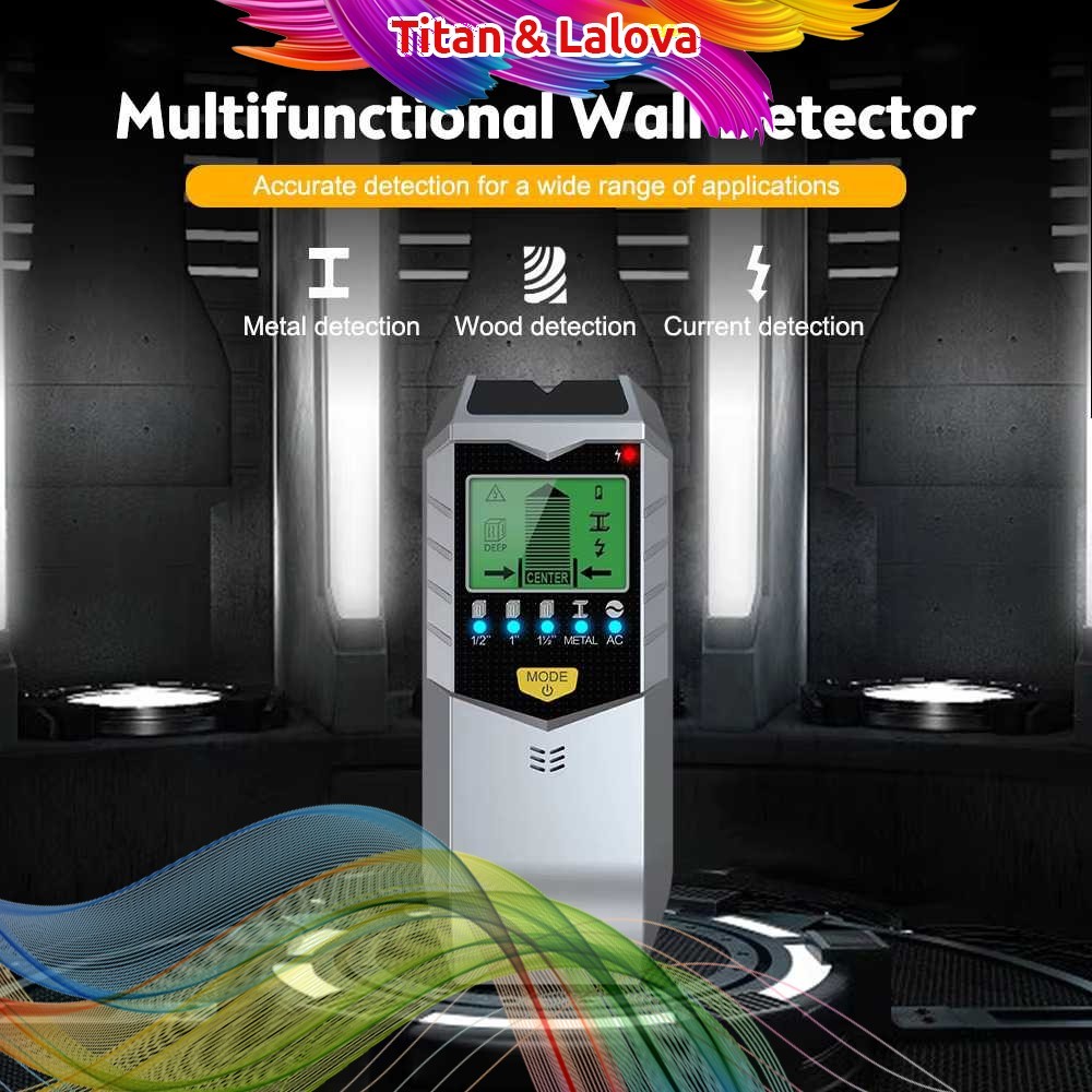 Detektor Logam Kawat Kayu 5in1 Wall Scanner dengan LCD - SH402