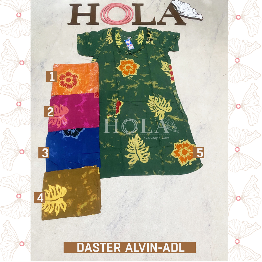 HOLA_FASH | Daster Alvin, daster batik, baju tidur, piyama daster, daster adem, baju rumah