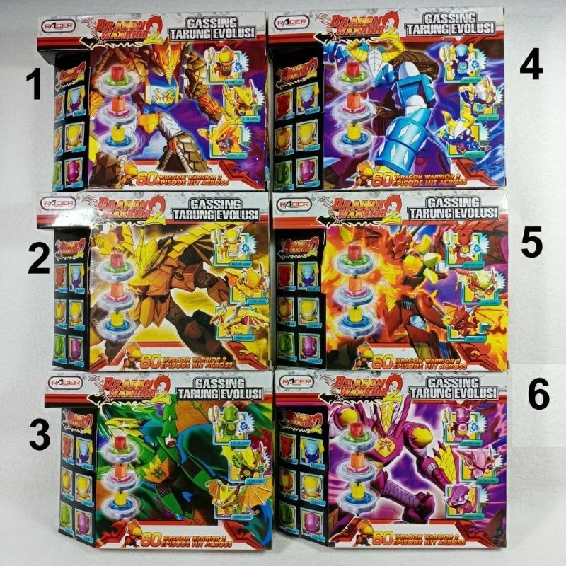 Mainan Anak Gangsing Dragon Warrior