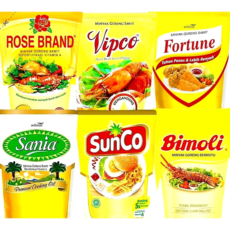 

MINYAK GORENG ROSE BRAND & BIMOLI & FORTUNE & VIPCO & SANIA 1L