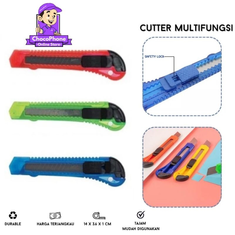 

Cutter Besar / Pisau Cuter Tajam Pemotong Multifungsi