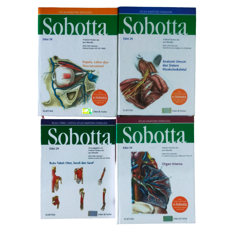 TERBAIK KEDOKTERAN : PAKET 4 SOBOTTA ATLAS ANATOMI MANUSIA EDISI 24 BAHASA INDONESIA