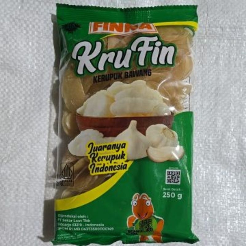 

Kerupuk finna krufin rasa bawang 250g ( KECIL BAWANG )