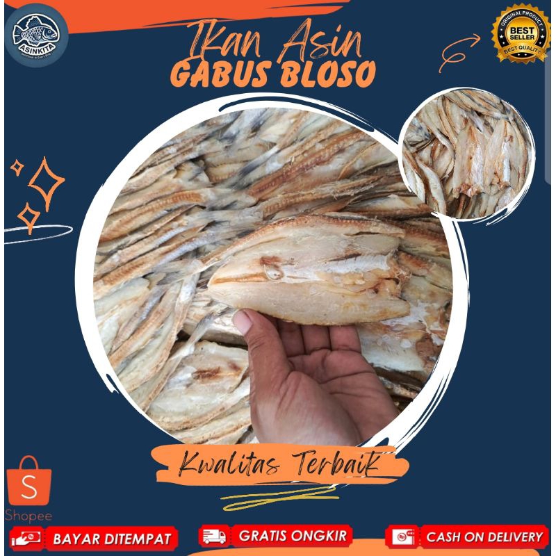 

Ikan Asin Gabus Bloso/Gabus Laut murah 1 kg