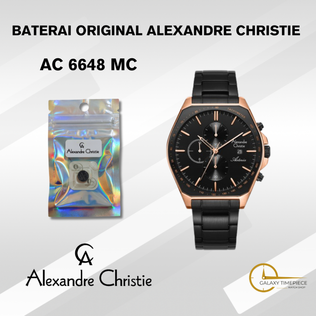 Baterai Jam Tangan Original Alexandre Christie 6648 MC