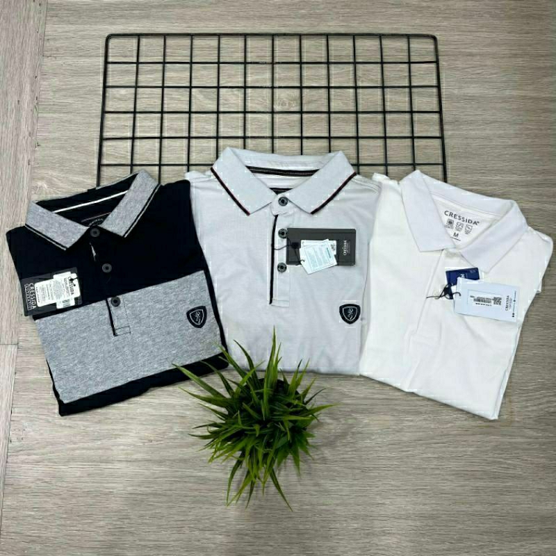 Kaos kerah Cressida pria Original