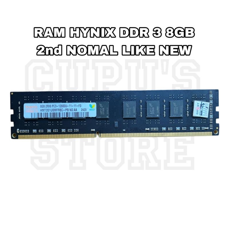 RAM PC DDR 3 8GB MERK HYNIX SECOND NORMAL BEKAS PRIBADI