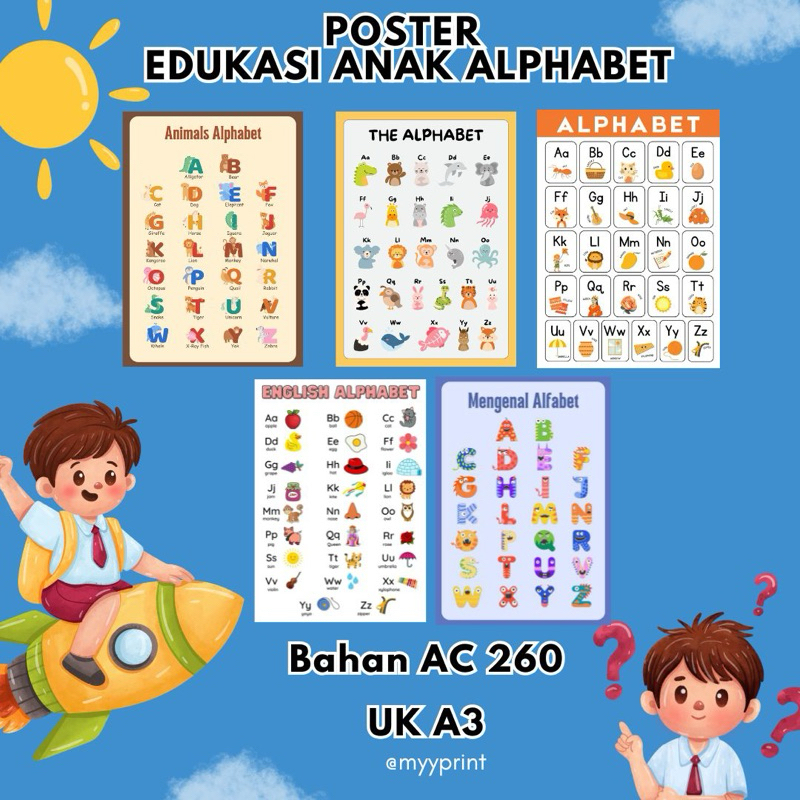 POSTER EDUKASI ANAK ALPHABET