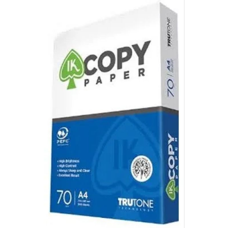 

Kertas A4 IK Copy Paper 70gsm – 1 Rim (500 Lembar)